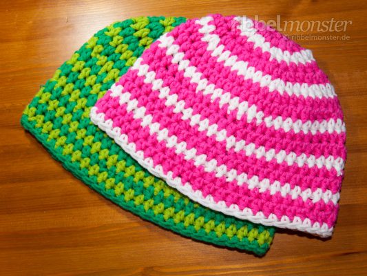 Crochet Hat – Beanie with Half Double Crochet Stitches in Circle Rounds