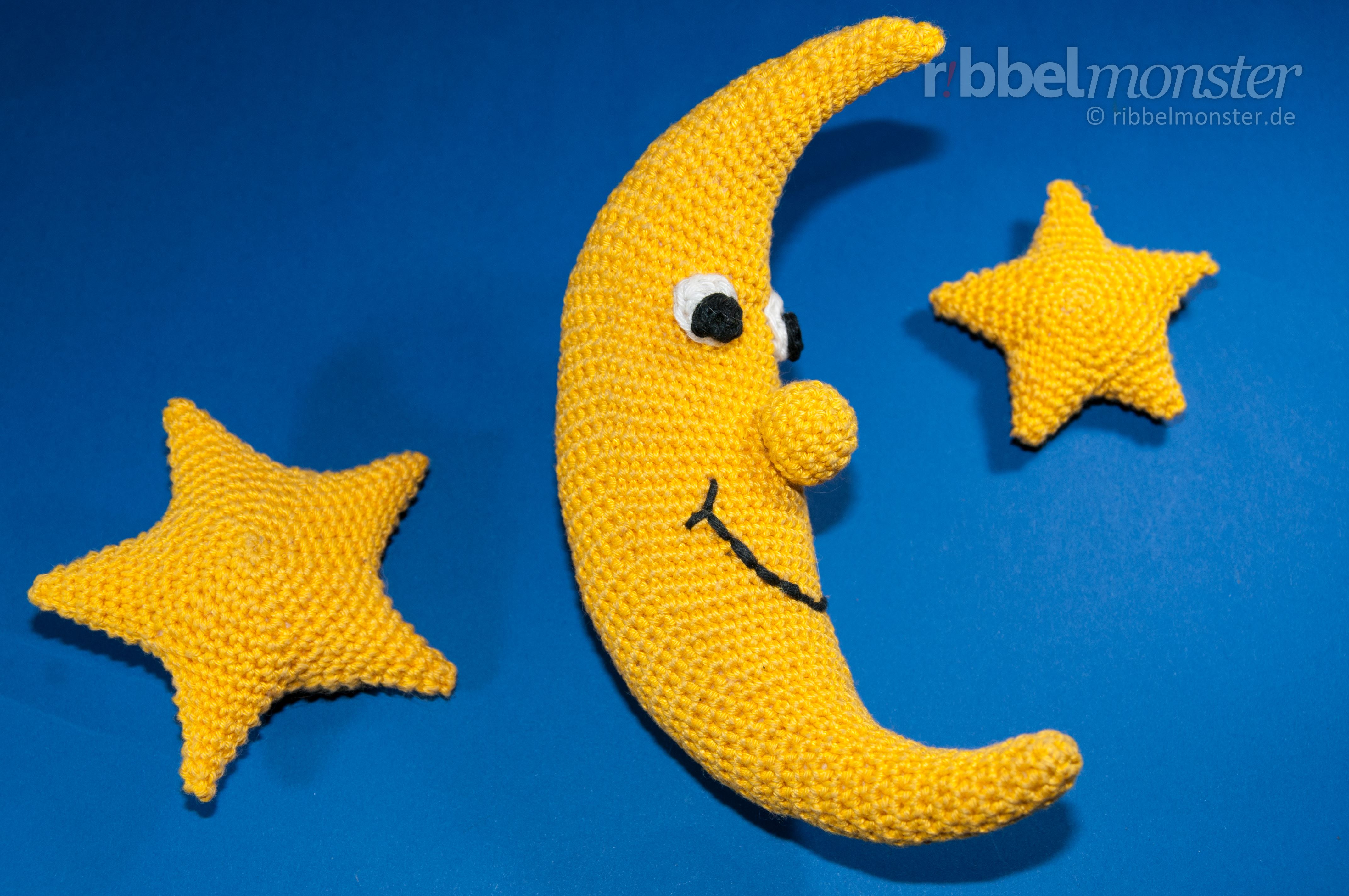 Amigurumi Crochet Moon premium & free patterns Ribbelmonster