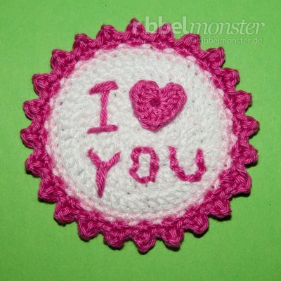 Crochet Button “I love you”