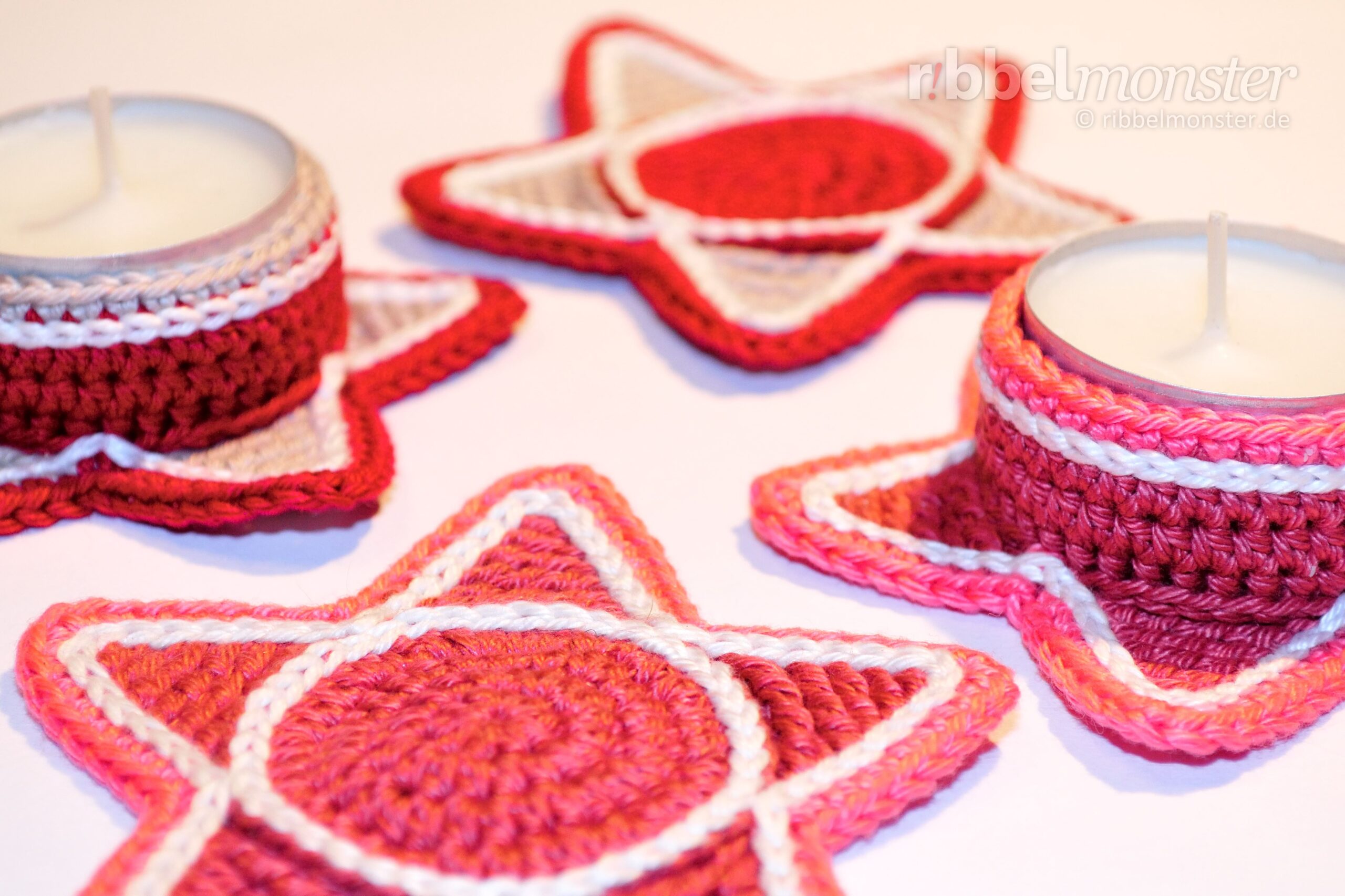 Crochet Little Star Tea Light Holder