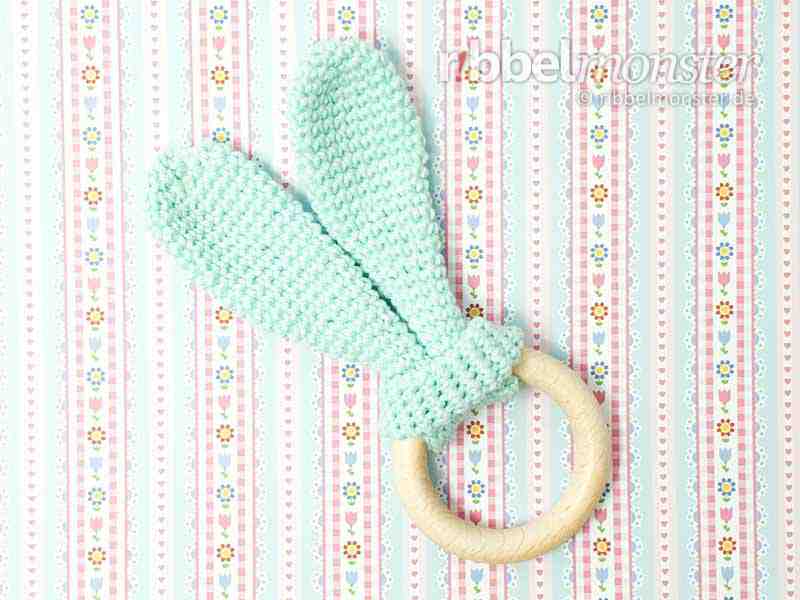 Crochet Baby Teether – “Knotted Round Rabbit Ears”